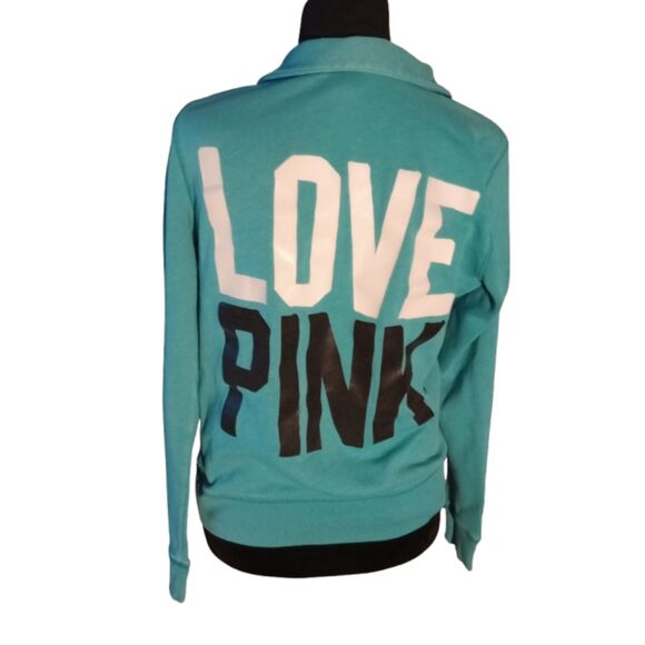 Pink Women's Size XSmall Blue Sweatshirt - Picture 2 of 5